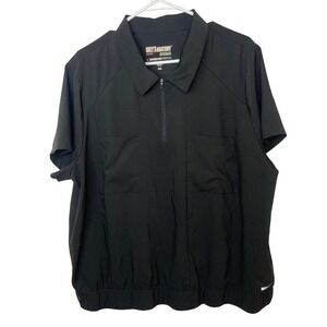 Grey's Anatomy Barco Scrub Top Womens 2XL Black Devolve Stretch Zip